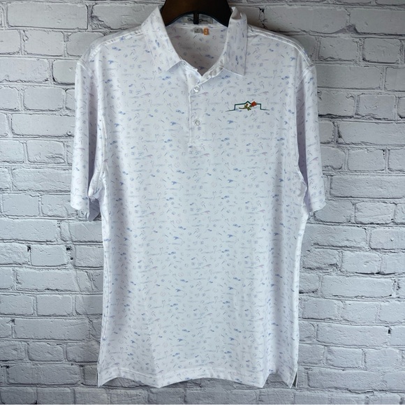 Straight Down Shirt Men’s Medium Short Sleeve Golf Polo‎ Floral AOP Hawaiian - Picture 2 of 10